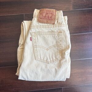 Vintage 1993 Levi's Light Beige Straight Jeans